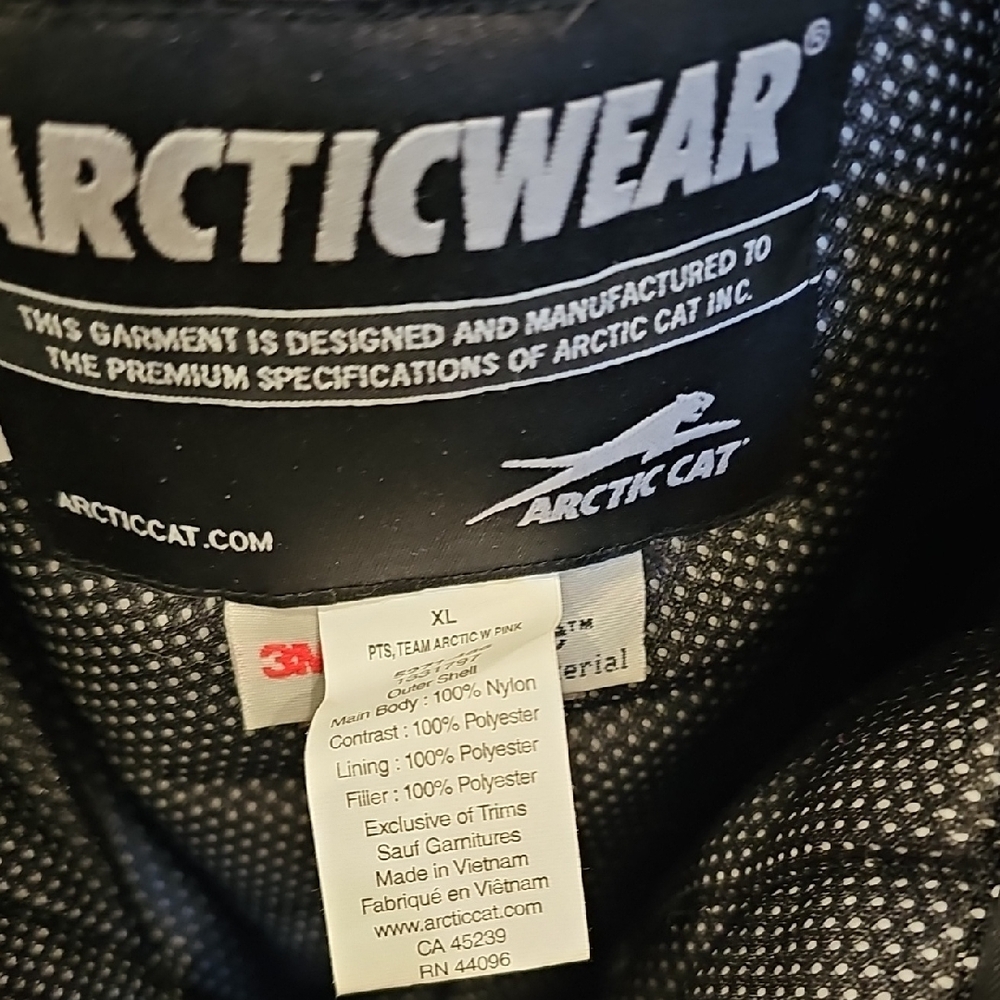 Team Arctic Cat Women's Pink, Grey and Black Snowmobile Pants Size XL NWT - Picture 6 of 10